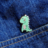 Turquoise Dinosaur With Blue Spikes
