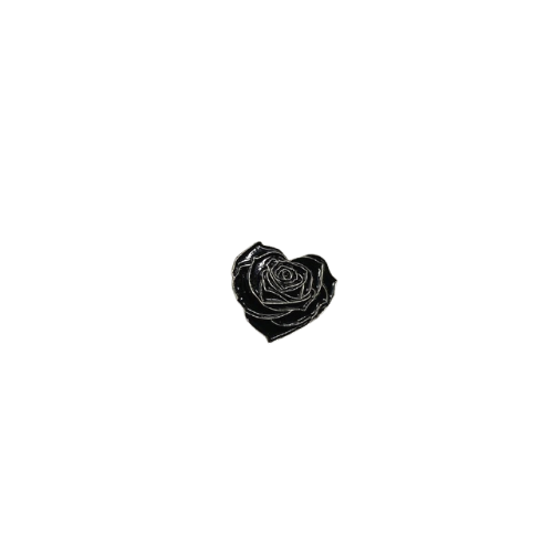 Heart Rose - Black