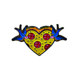 Heart Pizza With Love Birds