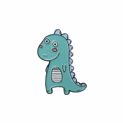 Turquoise Dinosaur With Blue Spikes