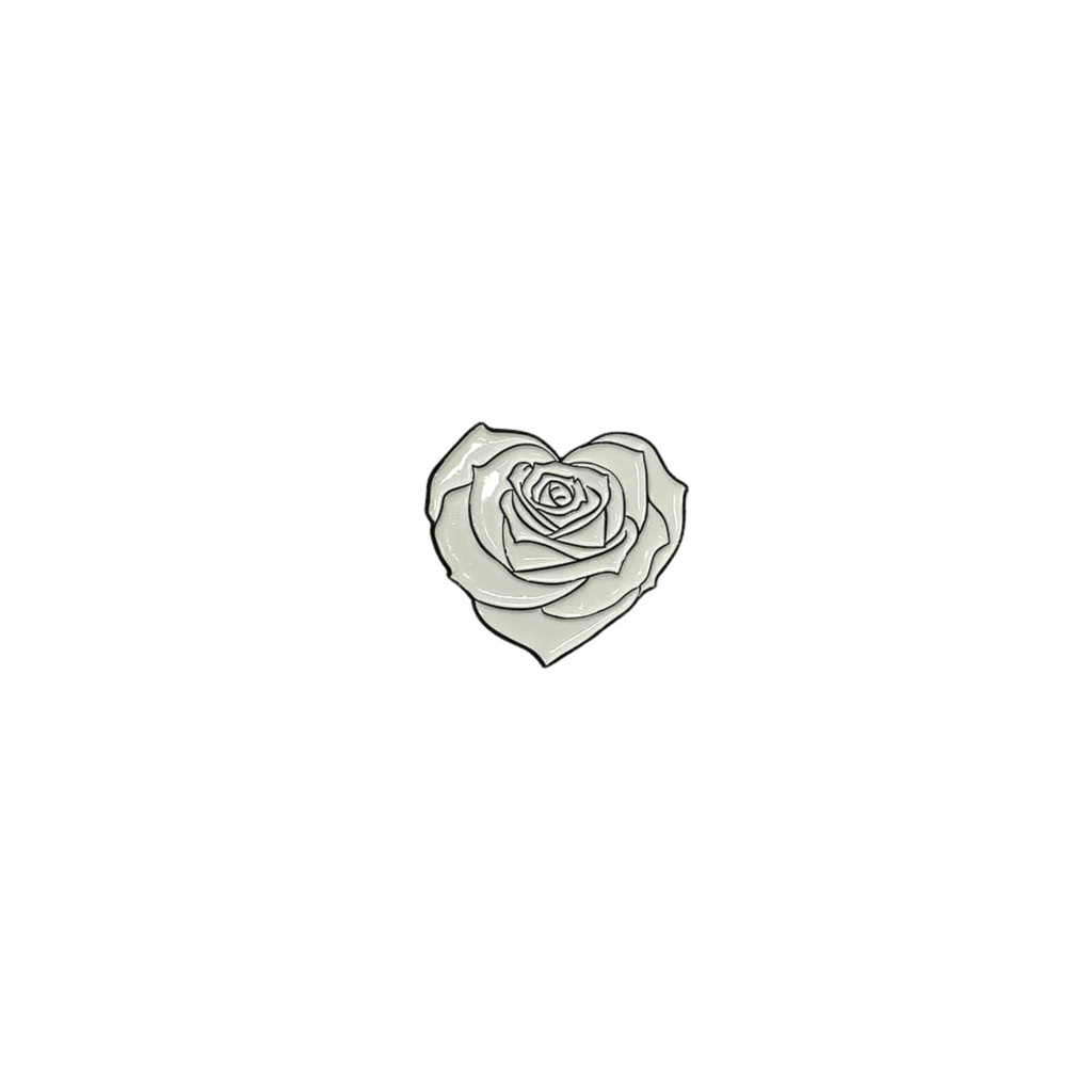 Heart Rose - White