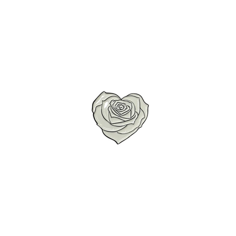 Heart Rose - White